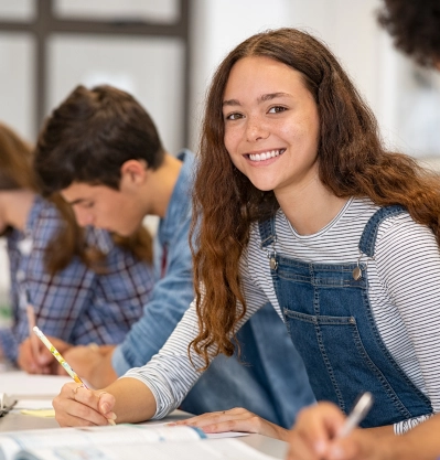 teen girl smiling and healthy